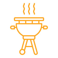 Barbecue Multicolor Line Icon