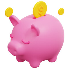 savings 3d render icon illustration