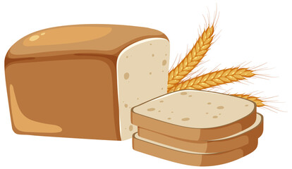 Loaf of bread isolated