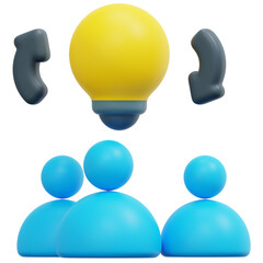brainstorm 3d render icon illustration