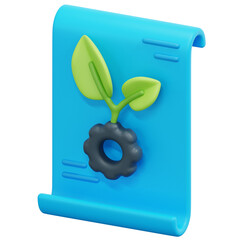 eco friendly 3d render icon illustration