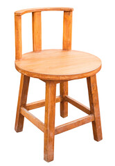 Wooden chair isolated.