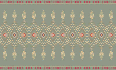 Geometric ethnic flower pattern for background,fabric,wrapping,clothing,wallpaper,Batik,carpet,embroidery style.