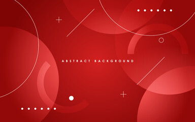 Obraz premium abstract colorful red with circle light and geometric shape background. eps10 vector