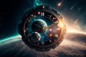 Time Concept. time, space, infinity - obrazy, fototapety, plakaty