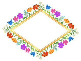Summer Frame Flower Background Illustration