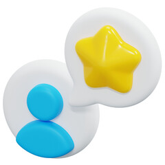 rating 3d render icon illustration
