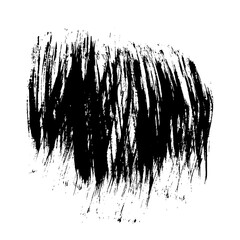 Black brush stroke on white background
