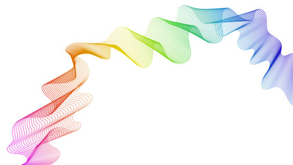 Abstract backdrop with wave gradient lines