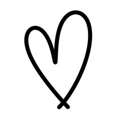 Obraz premium Heart sign line icon.