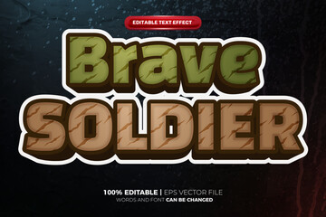Brave Soldier 3D Text Effect