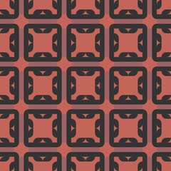 seamless red pattern with symmetric elements