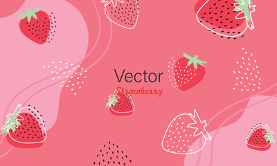 seamless background with strawberry