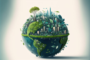 ESG, green energy, sustainable industry. Environmental, Social, and Corporate Governance concept. - obrazy, fototapety, plakaty