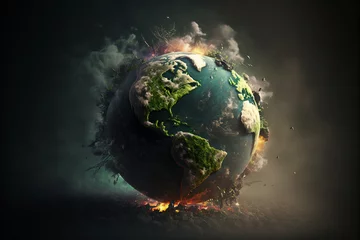 Fotobehang Concept of global warning, climate change and dying Earth. © erika8213