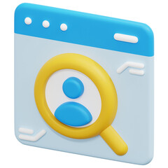 consumer research 3d render icon illustration