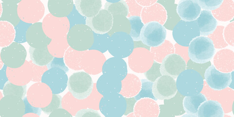 Colorful seamless pattern, background, collage with different watercolor shapes and stains. Vector illustration, wrapping paper