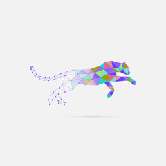 Cheetah Polygon Design
