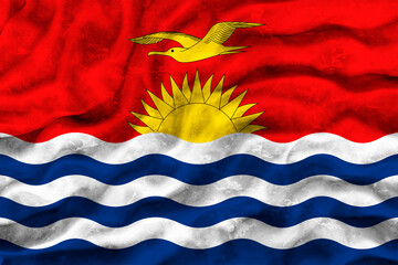 National flag  of Kiribati. Background  with flag  of Kiribati
