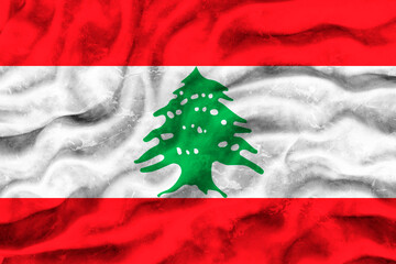 National flag  of Lebanon. Background  with flag  of Lebanon