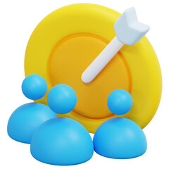 focus group 3d render icon illustration