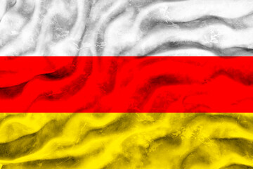 National flag of  South Ossetia. Background  with flag  of  South Ossetia