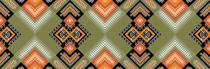 Ikat Seamless Pattern  ikat texture batik textile seamless pattern digital vector design for Print saree Kurti Borneo Fabric border brush symbols swatches party wear