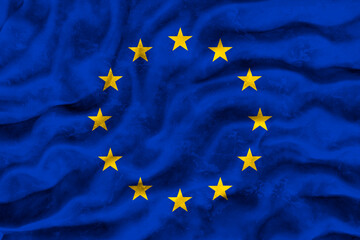 National flag of Europe. Background  with flag of Europe.