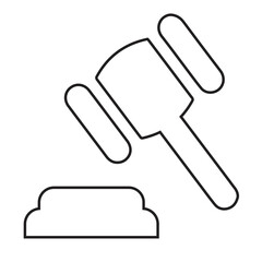 Auction, hammer, judge icon
