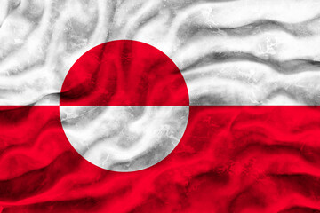 National flag of Greenland. Background  with flag of Greenland.