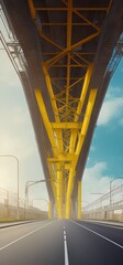 Generative AI,low angle view of bridge against sky