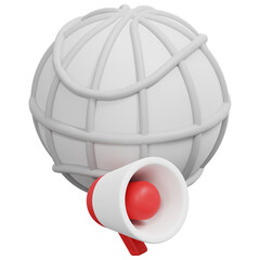 internet 3d render icon illustration