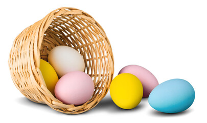Cute colored easter eggs. Happy Easter - 555334353