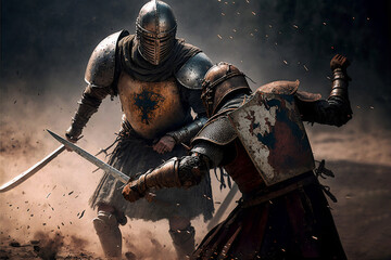 medieval battle, war, soldiers - 555334573