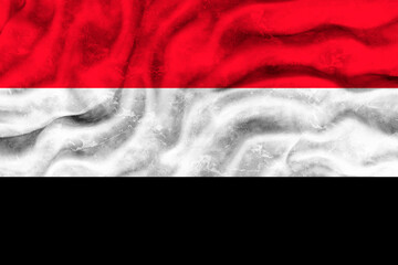 National flag of Yemen. Background  with flag  of Yemen