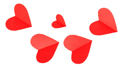 Valentines Day background with red hearts.