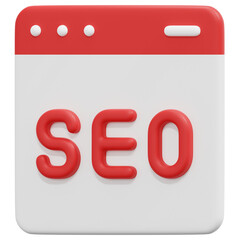seo 3d render icon illustration