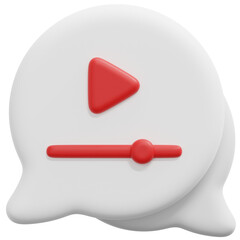 video marketing 3d render icon illustration