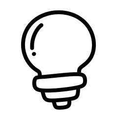 Light bulb outline icon.