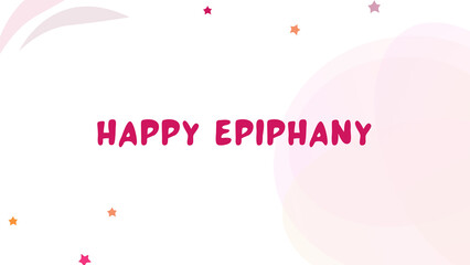 happy Epiphany wish with waivy colourful transparent background