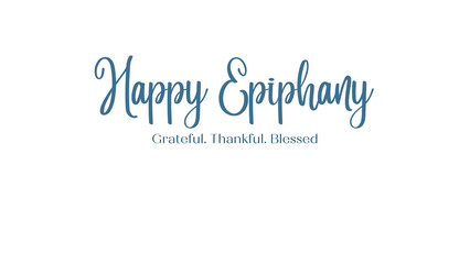 happy Epiphany wish with white transparent background