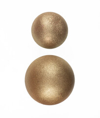 christmas golden festive ball isolated on white background
