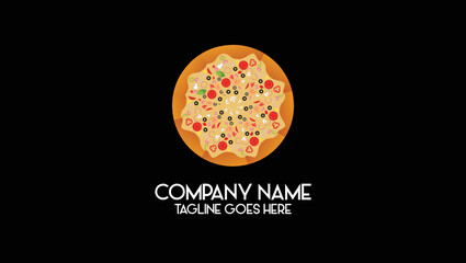 Abstract Pizza Logo vector template