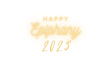 Fototapeta na wymiar Epiphany light with 2023 transparent background