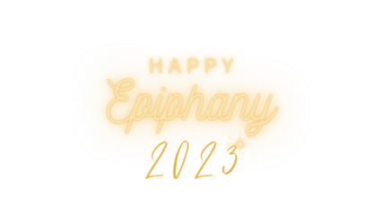Epiphany light with 2023 transparent background