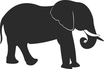 Wild animal elephant. Elephant with a trunk.