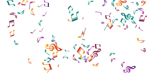 Music notes cartoon vector design. Melody