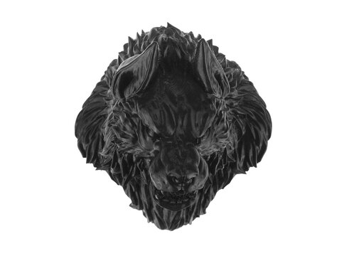 werewolf head isolated on white background