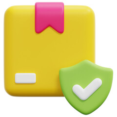 shield 3d render icon illustration