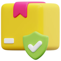 shield 3d render icon illustration